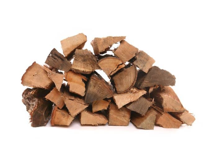 Pile of split fire wood