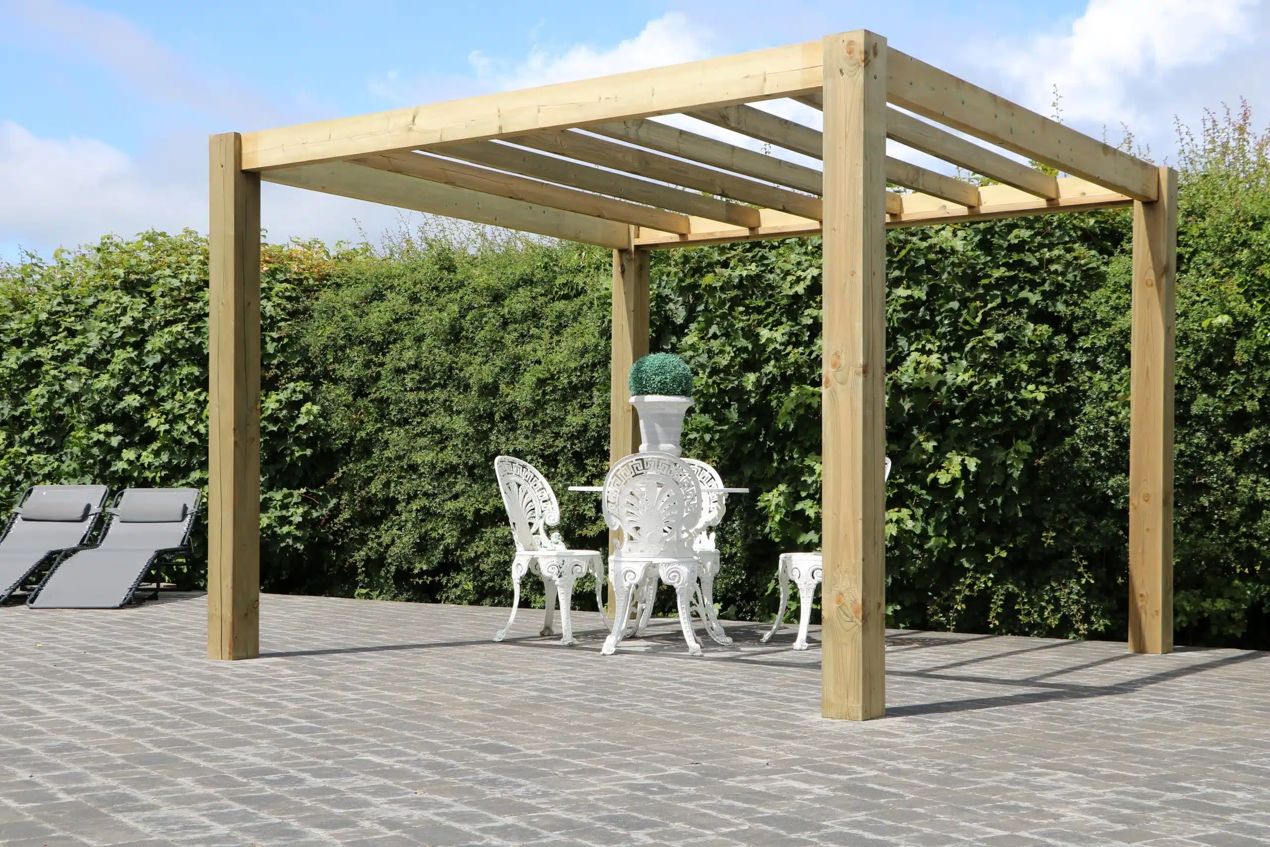 3m x 3m wooden pergola