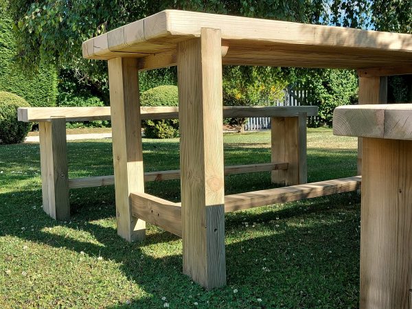 Rustic Table And Bench