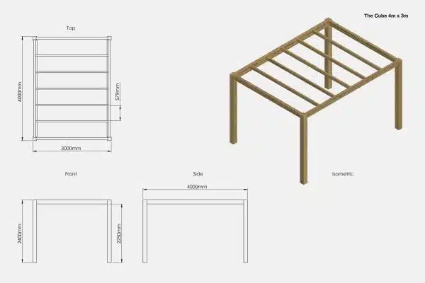 The Cube timber garden barbeque shelter plan