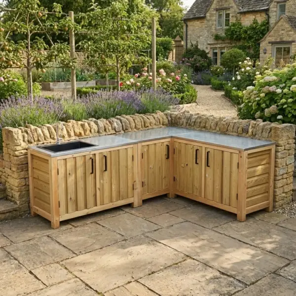 Cookout Outdoor Rustic Kitchen Cabinets – Easy Order