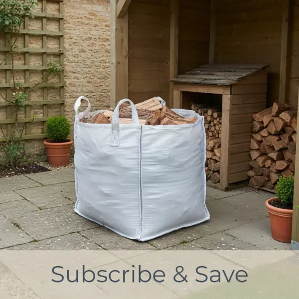 Large Bulk Bag Ash/Birch Kiln Dried Logs – Subscribe and Save
