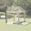 Rustic Wooden Gazebo Kit - Dims