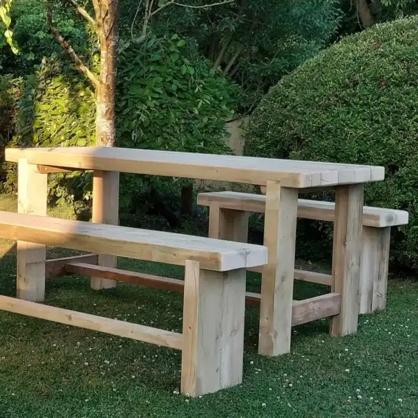 Rustic Table And Bench Set 1.8m