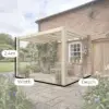 The Cube Lean-to dims Bespoke Lean-To Wooden Gazebo from Pheasant & Co