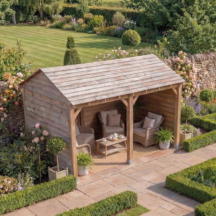 Timber Building Kit (4.8m x 3m) - BBQ Hut, Garage, Stables Lifestyle2