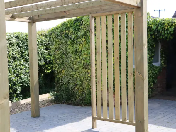 THE CUBE SIDE PANEL – 1000mm wide, for our CUBE range of Pergolas and Gazebos
