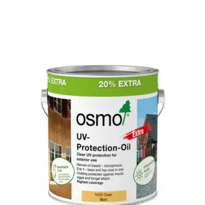 Osmo UV Protection Oil Extra – Clear – Matt 2.5L + 20% EXTRA FREE